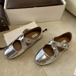 Ballet brown leather flats, view 5