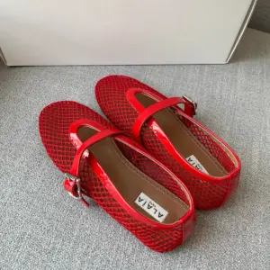 Ballet brown mesh flats, view 3