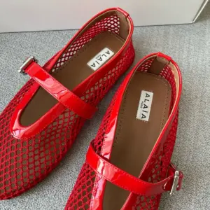 Ballet brown mesh flats, view 5