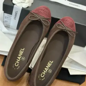 Ballet brown suede flats, view 4