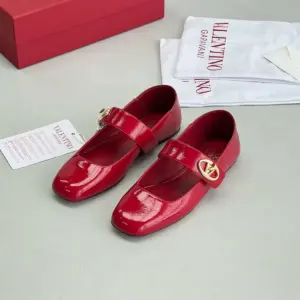 Ballet burgundy leather flats, view 4