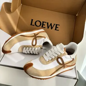 Beige suede sneakers, view 3
