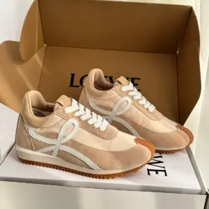 Beige suede sneakers, view 4