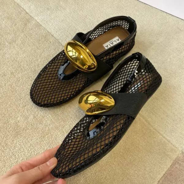 Black knit loafers, view 1
