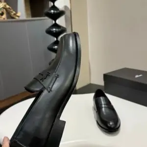 Black leather oxford shoes, view 4
