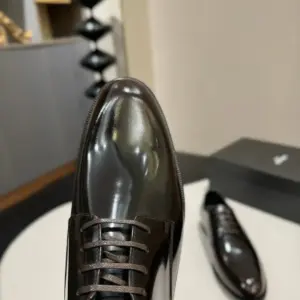 Black leather oxford shoes, view 5