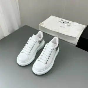 Black leather sneakers, view 2