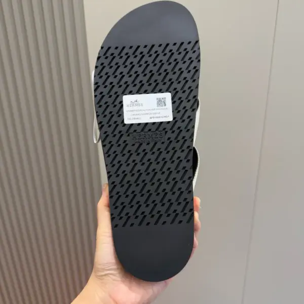 Black rubber sandals, view 1