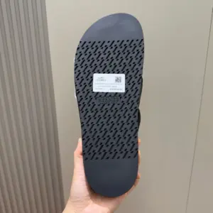 Black rubber sandals, view 5
