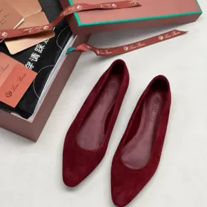 Black satin flats, view 4