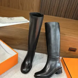 Black suede boots, view 5