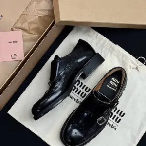 Brogue Derby Shoes in Black placeholder image