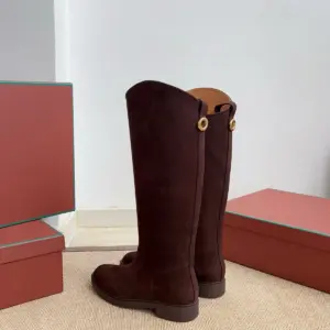 Brown leather boots, view 3