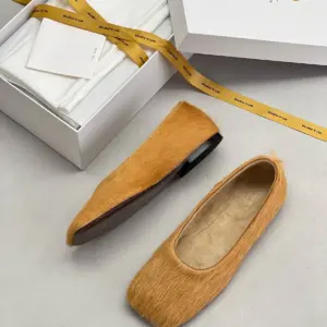 Brown suede flats, view 2