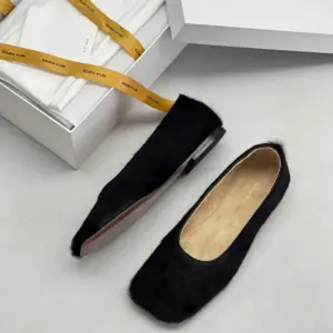 Brown suede flats, view 5