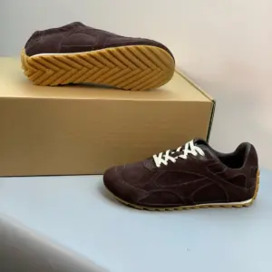 Brown suede sneakers, view 2