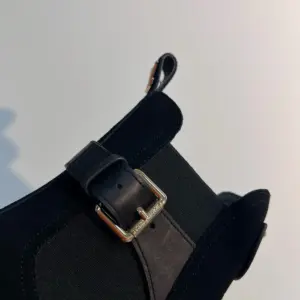 Buckle black suede boots, view 4