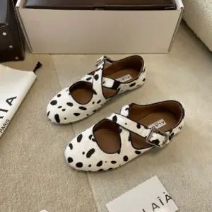 Buckle black suede flats, view 5