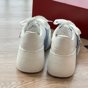 Buckle white leather sneakers, view 5