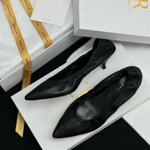 Burgundy leather flats, view 4