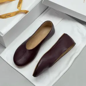 Burgundy leather loafers, view 2