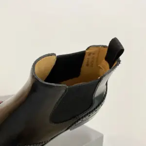 Classic black leather boots, view 4