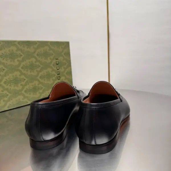 Classic black leather loafers, view 1
