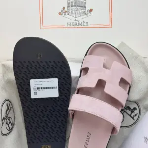Classic grey leather sandals, view 5