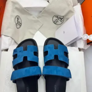 Grey suede sandals, view 3