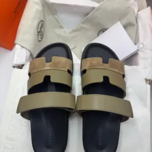 Grey suede sandals, view 4