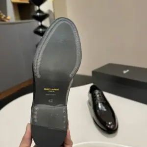 Patent leather derby shoes, view 2