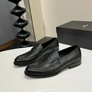 Men s Black Patent leather loafers, view 5