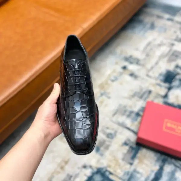 Mens black leather oxford shoes, view 1