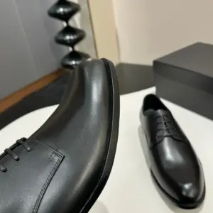 Mens black patent leather loafers, view 4