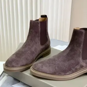 Mens brown leather boots, view 2