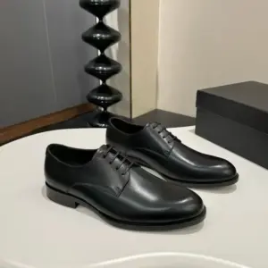 Penny black leather loafers, view 5