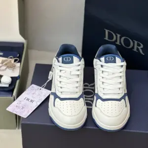 Perforated white leather sneakers, view 2