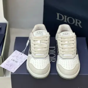 Perforated white leather sneakers, view 4