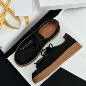 Tassel brown leather loafers, view 2