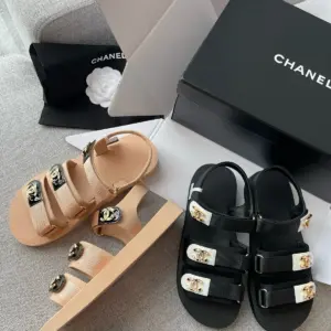 Velcro brown leather sandals, view 2