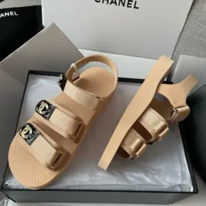 Velcro brown leather sandals, view 5