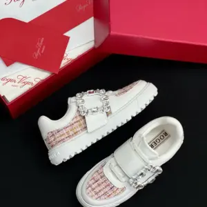 White leather canvas sneakers, view 4