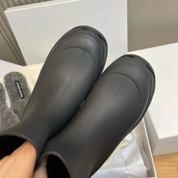 Womens black leather boots, view 1
