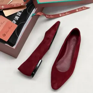 Womens black satin flats, view 2