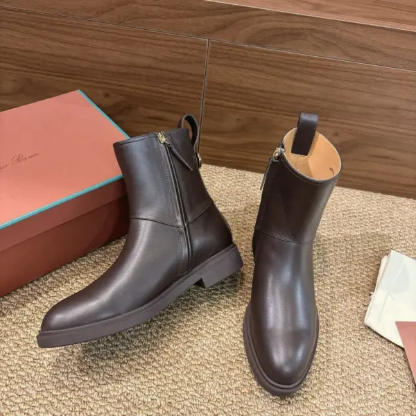 Womens brown leather boots, view 1
