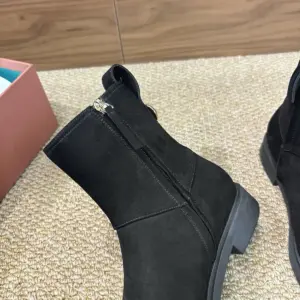 Womens brown leather boots, view 3